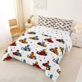 thumbnail image 2 of Manfei Lovely Race Car Full Size Comforter Sets,Cartoon Stars Bedding Comforter Set,White,Polkadot Reversible,3pcs,1 Comforter and 2 Pillowcases, 2 of 7