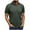 Green, variant on Dagugfen Tshirts for Men Zipper Lapel V Neck Short Sleeve Fitted Lightweight Leisure Workout Shirts Solid Color