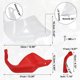 thumbnail image 4 of 1 Par Motocicleta Manillar Palanca Mano Guardia Protector Rojo Transparente, 4 of 7