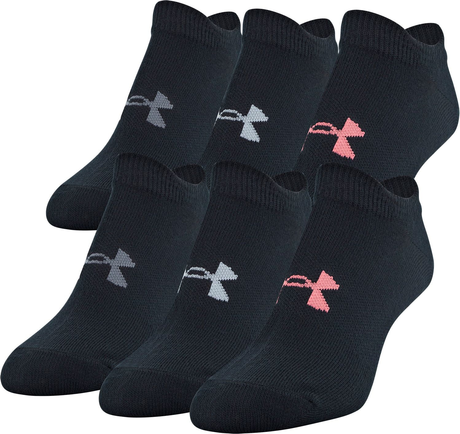 Under Armour - Under Armour Women's Essential 2.0 No Show Socks 6 Pack ...