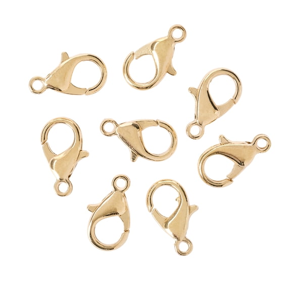 12 Pack: Gold Lobster Claw Clasps - 15mm by Bead Landing™