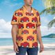 thumbnail image 3 of Balery Red Cars Camisas hawaianas de manga corta para hombre, camisas playeras de corte holgado, camisas de vacaciones con botones,Medium, 3 of 7