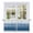 Haze Blue, variant on Brown White Ombre Tier Curtains, Vintage Farmhouse Abstract Striped Light Filtering Kitchen Curtains, 2Pcs Rod Pocket Half Window Treatments Panels for Sink Cafe Cabinet Camper 27.5x24 Inches