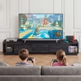 thumbnail image 4 of MEISSALIVVE Extendable TV Stand for Up to 110 Inch TV, Modern Entertainment Center with 3 Drawers & 2 Storage Compartments, Adjustable Length (65"-103"), TV Consoles for Living Room & Bedroom (Black), 4 of 7