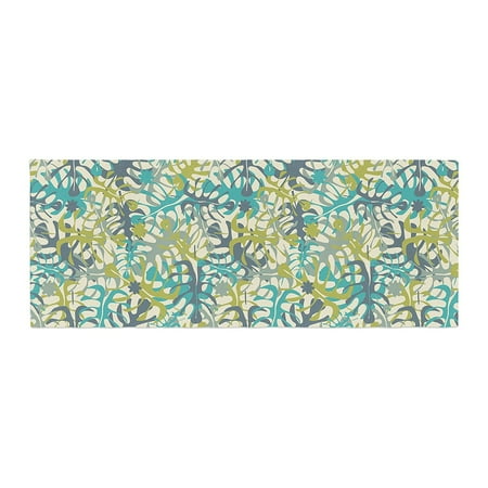 Julia Grifol "Tropical Leaves" Bed Runner, 34" x 86", Super soft polyester By Kess InHouse Ship from US