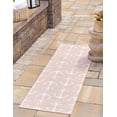 thumbnail image 6 of Unique Loom Outdoor Coastal Collection Area Rug - Ahoy (2' x 6' 1" Runner Pink/Ivory), 6 of 9