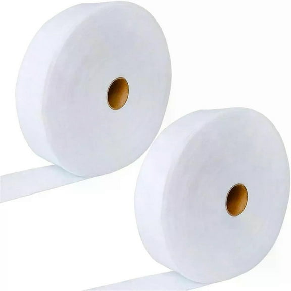 2Roll Jelly Roll Batting Strip 2 1/4In Cotton Blend Fleece Batting on A Roll Total 70Yard for Jelly Roll Rugs,Throw Rugs