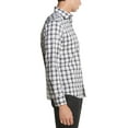 thumbnail image 3 of DKNY Mens Shirt Black Small Plaid French Placket L/S Button Down   White S, 3 of 4