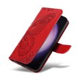 thumbnail image 6 of Compatible With Samsung Galaxy S25 Ultra Wallet Phone Case,Embossed Butterfly Designing,With Wrist Strap,Card Slots,Kickstand,PU Leather Flip Shockproof Anti-fall Phone Case Cover,Red, 6 of 9