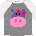 thumbnail image 4 of Inktastic Girl Hippo Girls Long Sleeve Baby Bodysuit, 4 of 5