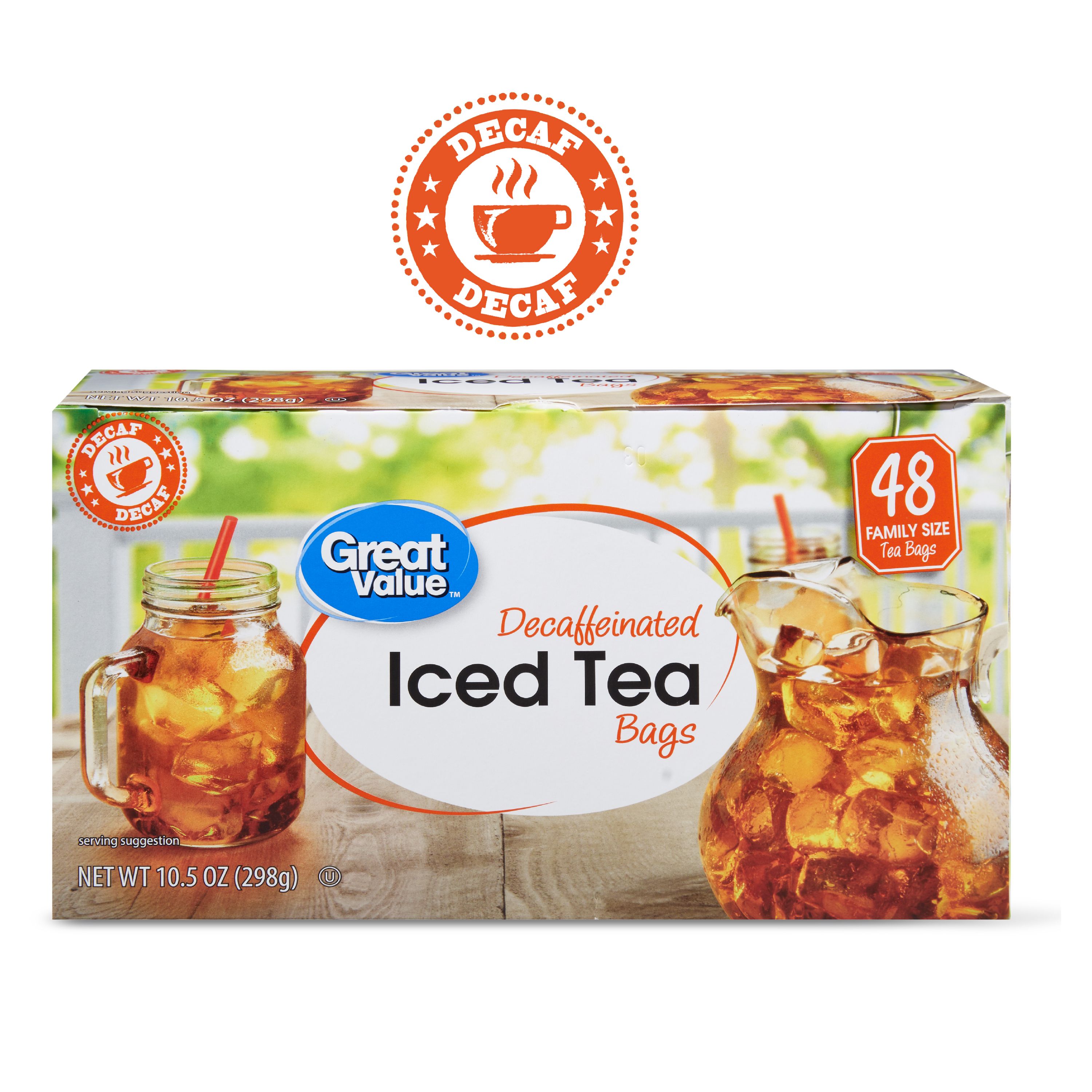 Great Value Decaffeinated Iced Tea, Tea Bags, 48 Ct - Walmart.com