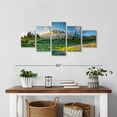 thumbnail image 2 of Elephant Stock Springtime At Mount Rainier Wall Art - Horizontal Multi Panel Canvas - Living Room Wall Decor - Nature Multi Panel - Green And Blue Decor - 29" x 12", 2 of 4
