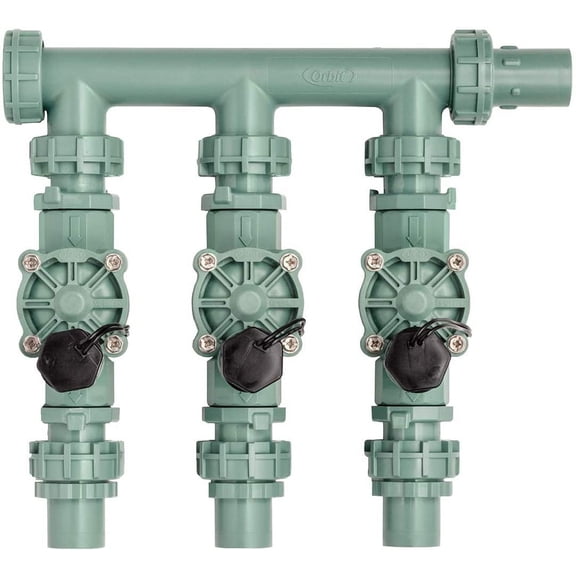 Orbit 3 Pack Irrigation Valve Manifold System - Three Valves