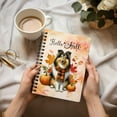 thumbnail image 3 of Hello Fall Collie Scarf Welcome Autumn with Leaves Pumpkins Spiral Bound Journal Collie Dog Lover Gifts Idea 5x7in Spiral Notebook - 00011, 3 of 5