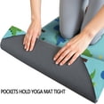 thumbnail image 3 of Light Blue Dinosaurs Forest Pattern Hot Yoga Mat Towel Non Slip for Hot Yoga - Quick-Drying Yoga Mat Cover with 4 Corner Pockets with Travel Bag - Hot Yoga Towel Non Slip 74"x26", 3 of 6