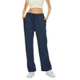 thumbnail image 6 of Women’s Summer Wide Leg Drawstring Sweatpants Cute Baggy Straight Leg Jogger Pants with Pockets Coffee, 6 of 6