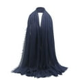 thumbnail image 1 of Product Category Scarf Product Title Ladies' Solid Color Pleated Linen Scarf Versatile Sunscreen Air Conditioning Shawl, 1 of 2