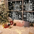 thumbnail image 4 of 15.7 * 27.5'' Large Christmas Window Stickers 4 Sheets White House Xmas Window Clings for Glass Decoration Snowman Snowflake Double-Sided Window Decals for Christmas Holiday Party Ornament, 4 of 7