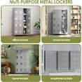 thumbnail image 3 of SUXXAN Metal Locker Storage Cabinet, Lockers Cabinet for Employees with Lock and 12 Doors,Steel Storage Locker Cabinet for School Office Gym Bedroom,Assembly Required (12 Door-Light Grey), 3 of 8