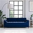 thumbnail image 2 of Hawthorne Collections Cushion Back Mid-Century Fabric Sofa in Navy Blue, 2 of 7