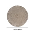 thumbnail image 2 of Round Woven Placemats Set of 6 Braided Border Table Mats Washable Dinning Place Mats Kitchen Home Heat Insulated Cup Mats Party Decoration Tablemats Blue, 2 of 10