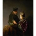 thumbnail image 2 of Rembrandt van Rijn 15x17 Gold Ornate Wood Frame and Double Matted Museum Art Print Titled - A Young Scholar and His Tutor (About 1629-1630), 2 of 4