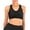Black, variant on LELINTA Women's Zip Front Racerback Sports Bra High Impact Workout Gym Activewear Yoga Bra Five Color