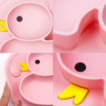 thumbnail image 4 of Sábana de silicona para bebés, niños pequeños y niños, 100% libre de BPA y aprobada por la FDA, fuerte succión en la mesa, en el lavavajillas y en el microondas Rose, 4 of 5