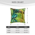 thumbnail image 4 of Xecao Blue Viper And Yellow Viper Snake Print Soft Velvet Decorative Throw Pillow Covers, Square Cushion Cases for Bed, Sofa, Living Room, Car, and Indoor Outdoor Use-16"x16", 4 of 8