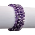 thumbnail image 3 of Pulsera elástica con cuentas redondas de piedras preciosas naturales, Reiki curativo, 12mm, 3 of 3