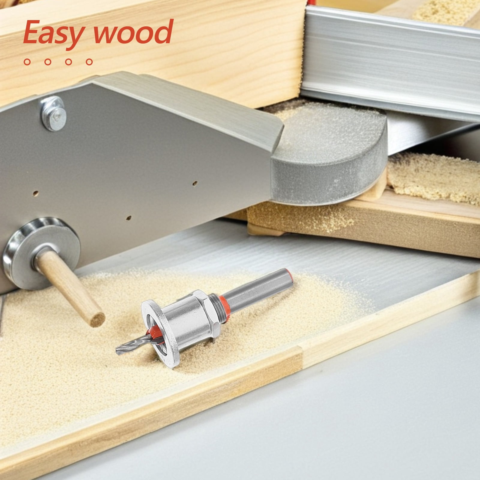 WORGEOUS 5-Piece Countersink Drill Bit Set with Reverse Function for Accurate Wood and Metal Drilling Projects