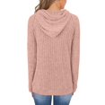 thumbnail image 4 of CAIXIA Sweaters for Women Long Sleeve Knits Hoodie Cozy Lightweight Pullover Fall 2025 Winter Tops,Light Pink, 4 of 7