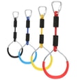thumbnail image 2 of Labymos 4pcs Climbing Gymnastic Rings Obstacle Courses Gym Rings Swing Bar Rings for Kids Backyard Play Set Obstacle Slackline Kits, 2 of 7