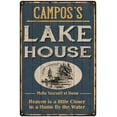 thumbnail image 1 of CAMPOS'S Lake House Blue Cabin Home Decor Gift 8x12 Metal 208120038420, 1 of 1
