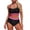 52#Black, variant on Women's Bathing Suit Sets 2026 High Waisted V-Wire Two Piece Ruched Tummy Control Bikini Swimsuits Black L