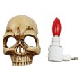 thumbnail image 1 of Lámpara Calavera Lámpara Calavera Decoración de calavera gótica de Halloween Luz de calavera realista de pared enchufable para fiesta de club, 1 of 9