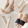 thumbnail image 6 of Womens Lace Toe Topper Socks, Half Socks Lace Forefoot Socks, No Show Half Socks with Cushion Pad, 6 of 6