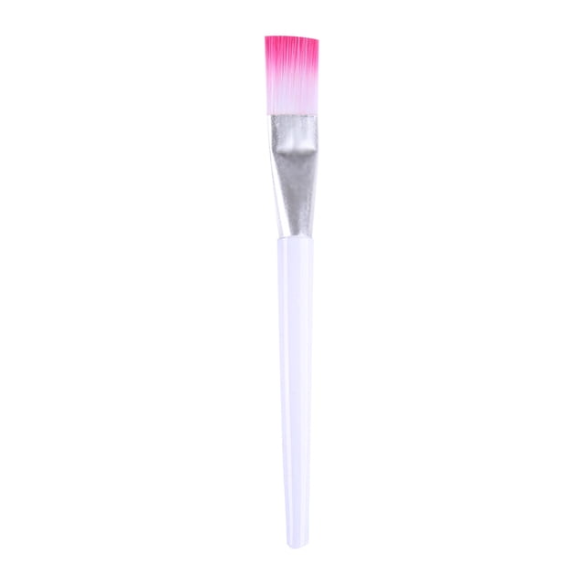 Facial Brush Simple Comfortable Applicator Tool Practical Girl Tools Makeup Accessories with Plastic Handle for Home Salon Using White+Pink