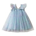 thumbnail image 4 of Baby Girl Outfit Mesh Tulle Flower Butterfly Embroidery Sleeveless Princess Dress 0 3 6 9 12 18 Months girls' special occasion dresses pink, 4 of 9