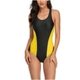 thumbnail image 2 of WREESH Maillot de Bain une-Pièce à Rayures pour Femme Bikini de Natation Tenue de Plage, 2 of 8