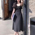 thumbnail image 2 of Sexlip Womens Satin Slip Midi Dress Open Back Design Silky Fabric Relaxed Silhouette for Stylish Gatherings Black L, 2 of 7