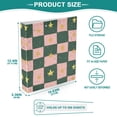 thumbnail image 3 of FORMRS 3 Ring Binder 1.5 inch with Pockets Set of 2 Clip Board 200 Sheets Capacity, Pink Abstract, 3 of 8