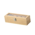 thumbnail image 4 of twisto Tea Storage Case Wooden Tea Chest Organizer Box Clear Lid Multi Compartment Drawer Cabinet Counter Table Desktop Storage for Suitable for gift giving home decoration kitchen 30x10x9cm, 4 of 8