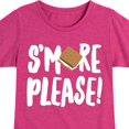 thumbnail image 3 of Instant Message - Camping - S'more Please! - Toddler & Youth Girls Short Sleeve Graphic T-Shirt, 3 of 6