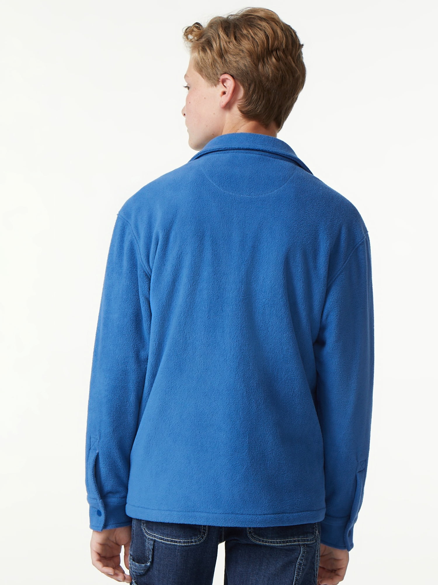 Free Assembly Boys Fleece Shirt Jacket, Sizes 4-18