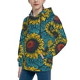 thumbnail image 2 of Kdxio Sunflowers Pattern Boys Athletic Unisex Boys Girls Hoodie with Pocket Sweatshirts-Medium, 2 of 6