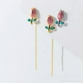 thumbnail image 5 of K-KED 925 Sterling Silver Rose Earrings Through Threader Long Earrings Gift-Silver, 5 of 7