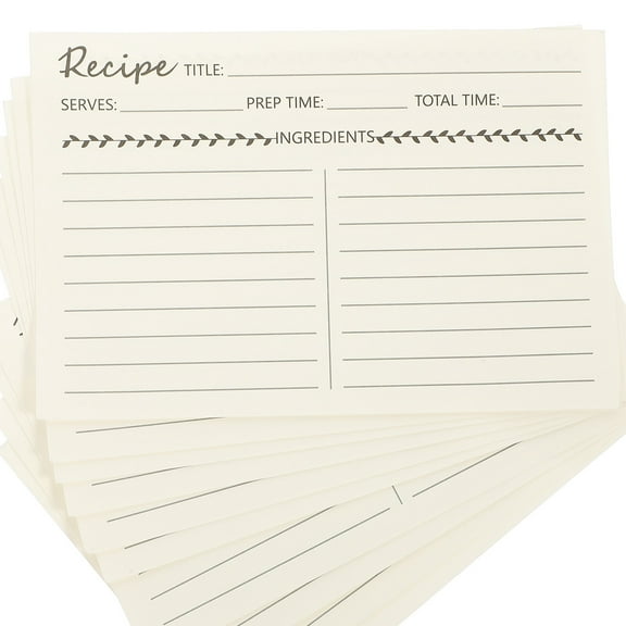 Set of 2 Card Stock Clear Kitchen Recipe High Grade Cards