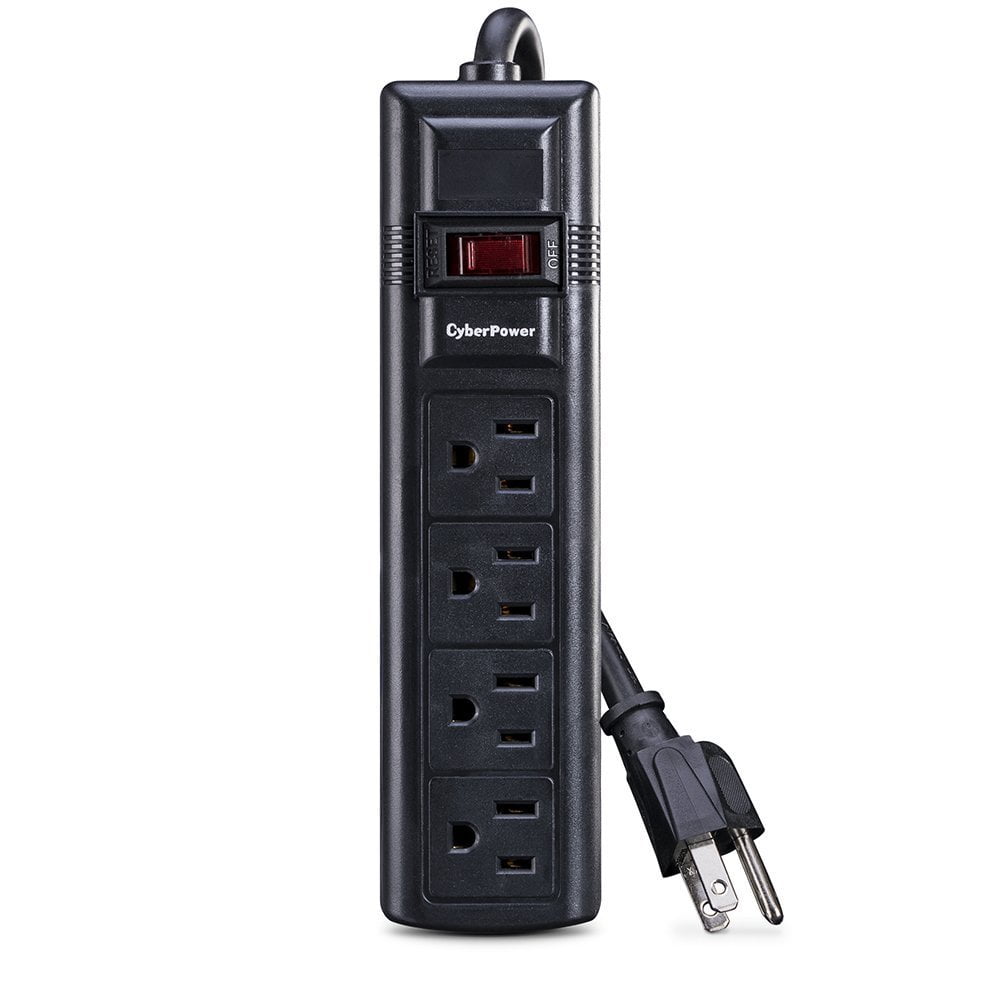Plug Surge Protector, Cyberpower 4outlet 4ft Power Strip Surge