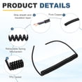 thumbnail image 4 of Uxcell cable retráctil en espiral de 5 pies 20AWG, 300V 105℃, cable de alimentación de 3 conductores, extensión de resorte de alta presión y alta temperatura para equipos portátiles y móviles, 4 of 6